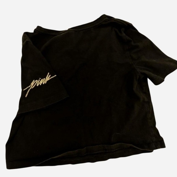 Victoria’s‎ Secret PINK silver sequined black crop top Size XS Y2K Glam - Picture 2 of 4